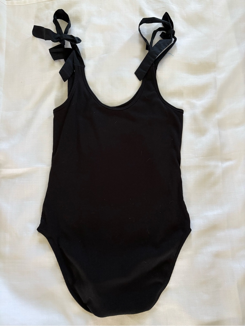 Old Navy women’s  Black Tie-Shoulder One-Piece body suit with snaps